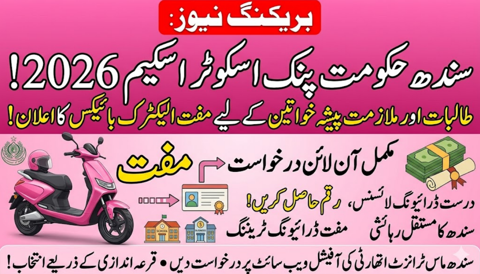 Sindh Pink Scooters Scheme